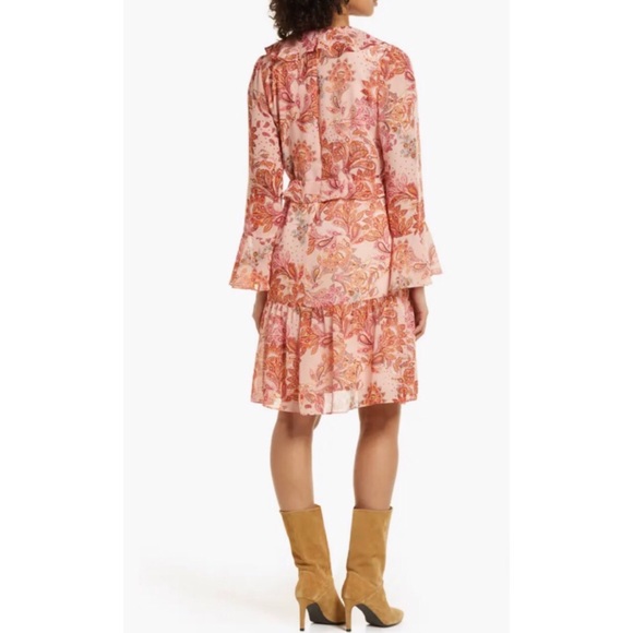 Julia Jordan Long Sleeve Pink Multi Tiered Dress, 4 - Picture 2 of 13